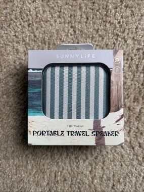 SunnyLife Vacay Portable Speaker - Green & White Stripes